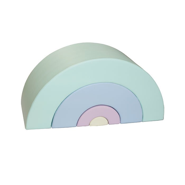 soft play set in regenboogvorm voor baby's peuters en kleuters