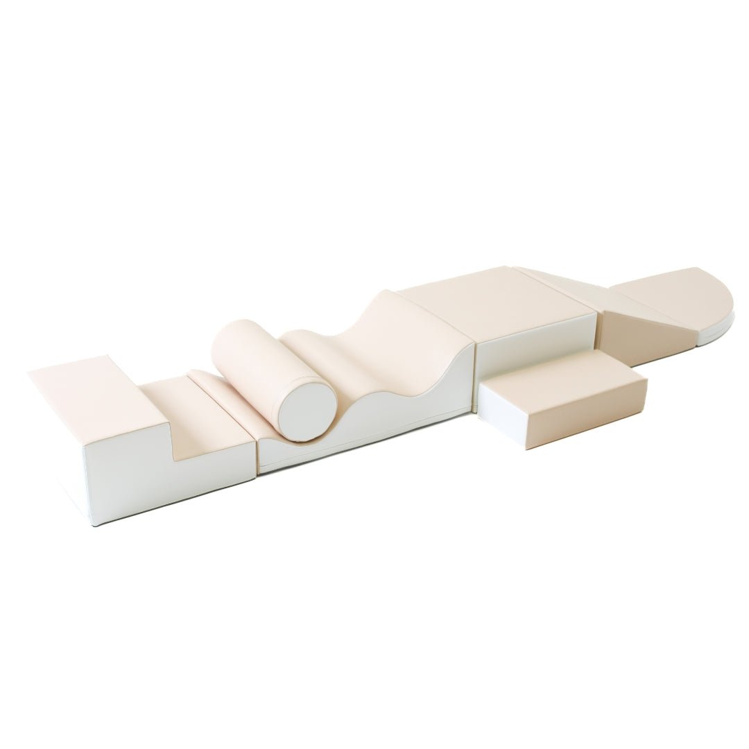 soft play set met modulaire foamblokken voor baby's peuters en kleuters