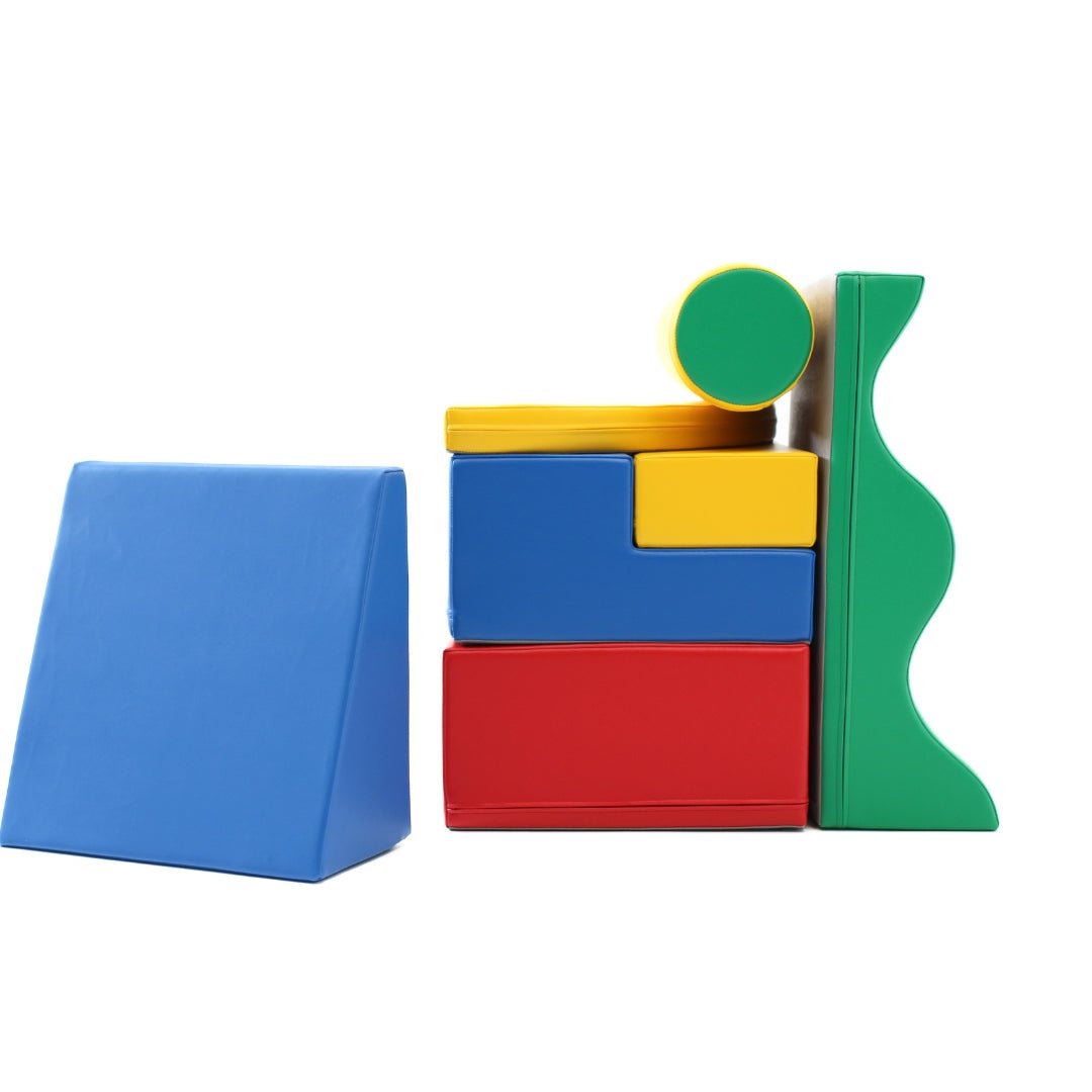 soft play set met modulaire foamblokken voor baby's peuters en kleuters