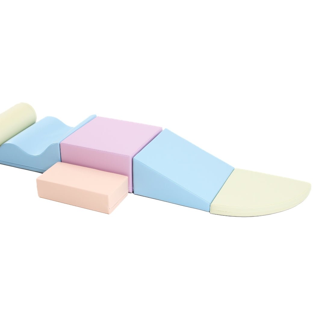 soft play set met modulaire foamblokken voor baby's peuters en kleuters