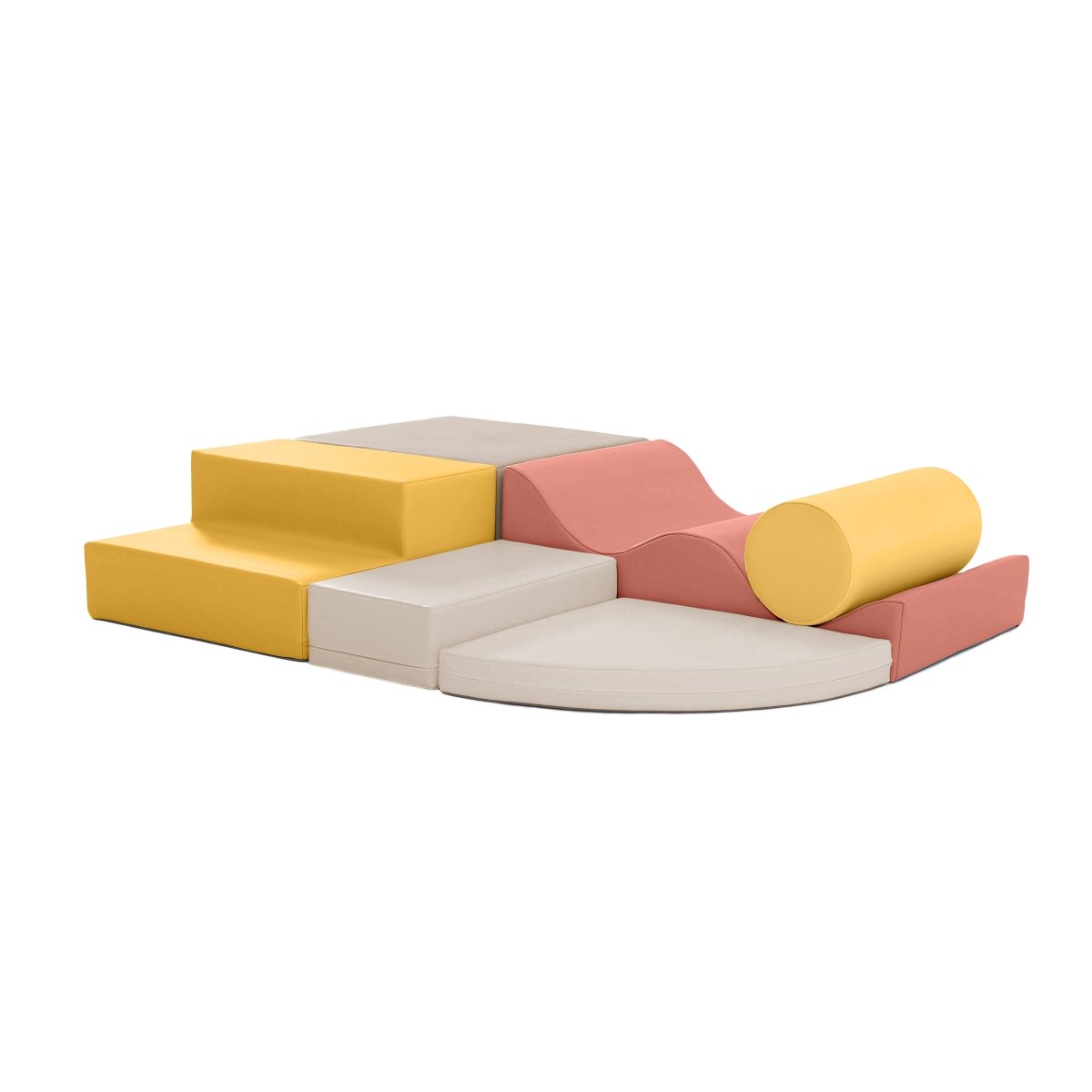 IGLU Explorer met glijblok – zalmroze soft play set