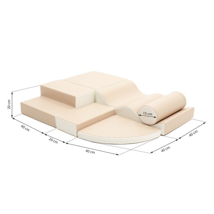 Afmetingen van Soft Play Set - Explorer - zachte foamblokken
