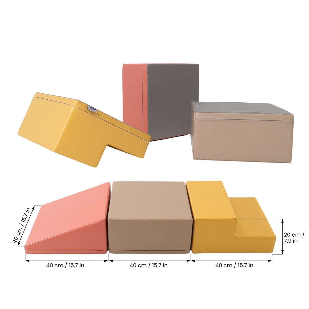 soft play set met modulaire foamblokken voor baby's peuters en kleuters