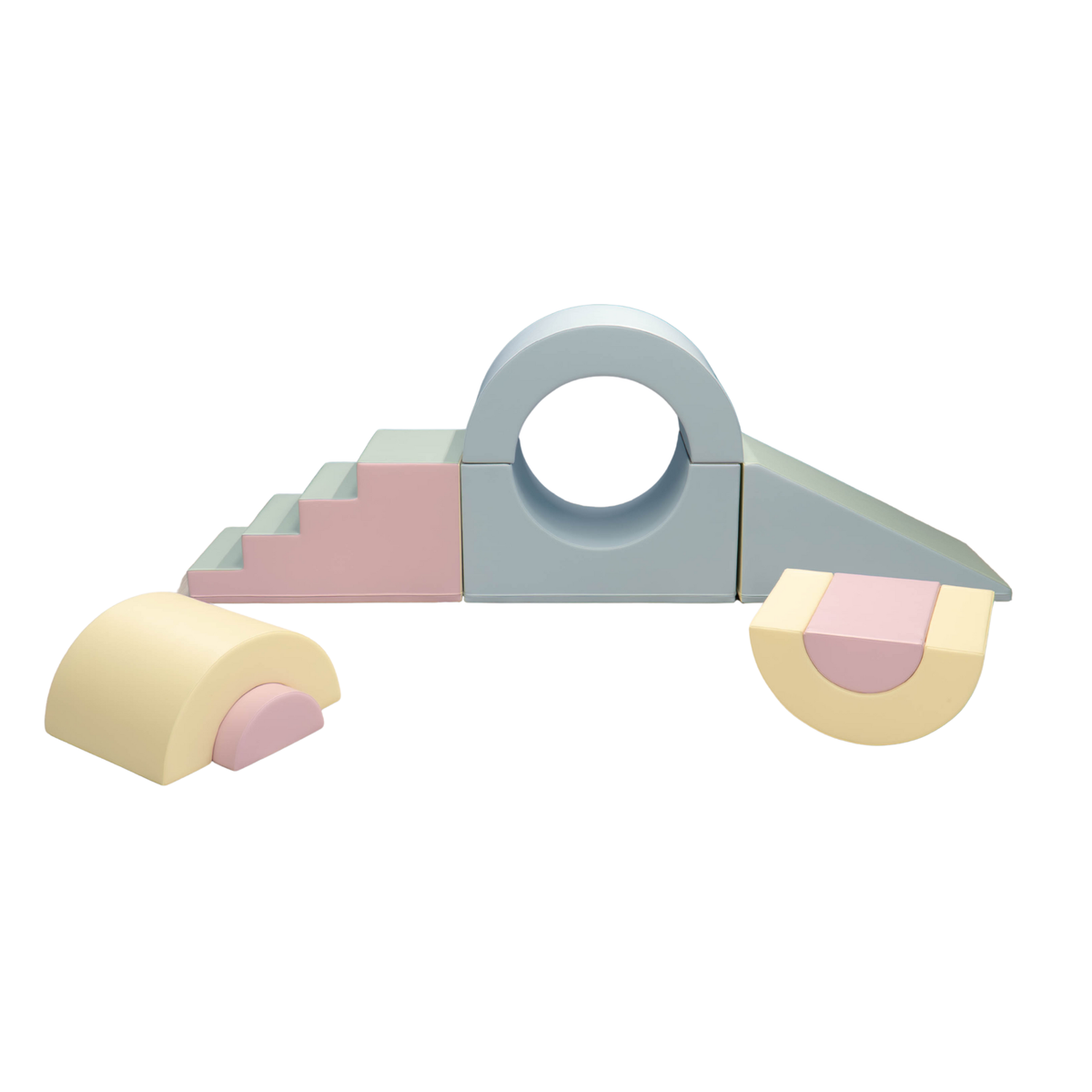 IGLU Tunnel Gym soft play set in Light Pastel