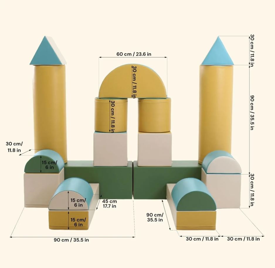 Soft Play Castle - Fortress foam blocks