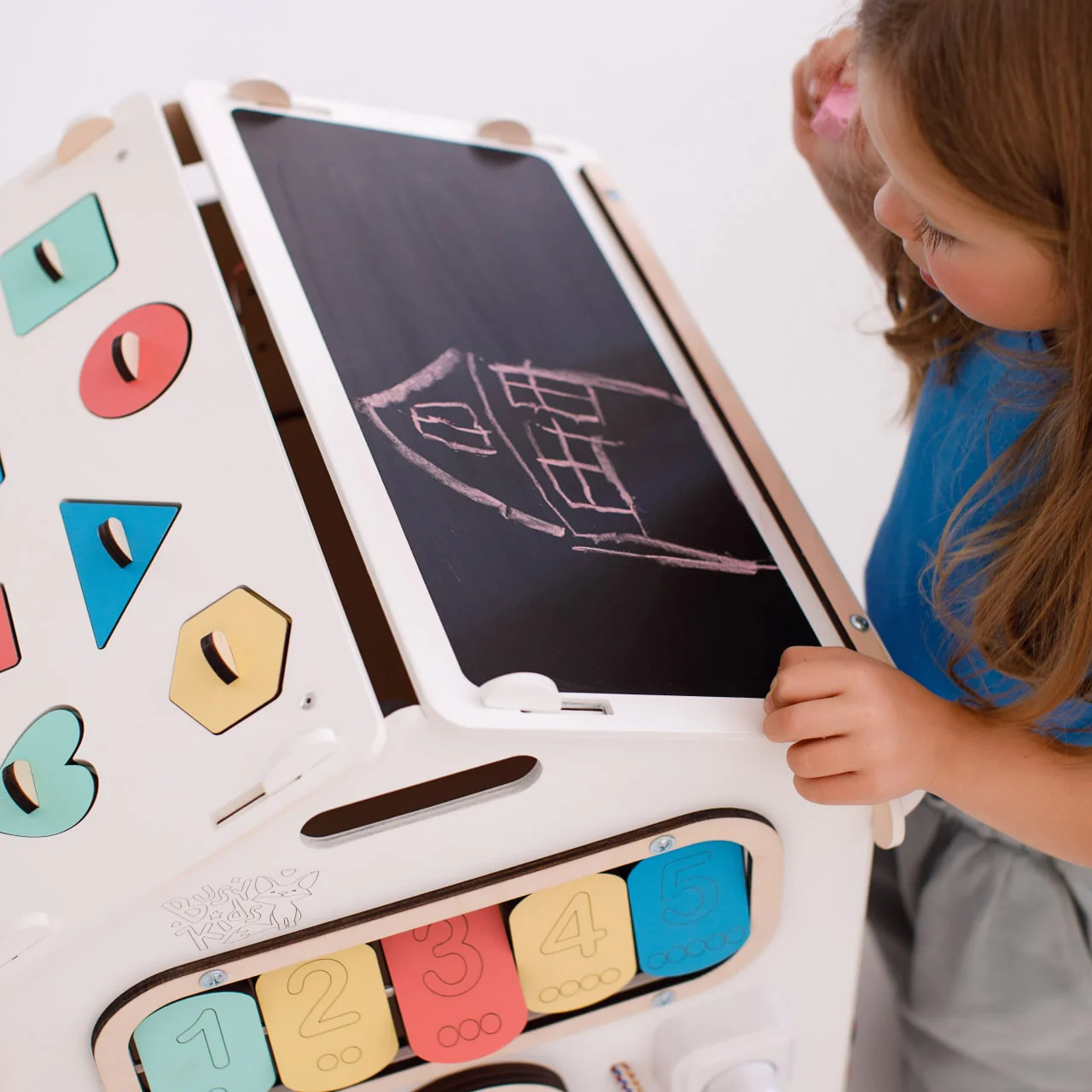 BusyBoard Sensory Play House - White