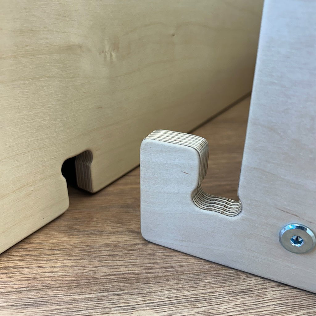 Houten kruipheuvel - glijbaan 16 cm - kruipkist accessoire - 