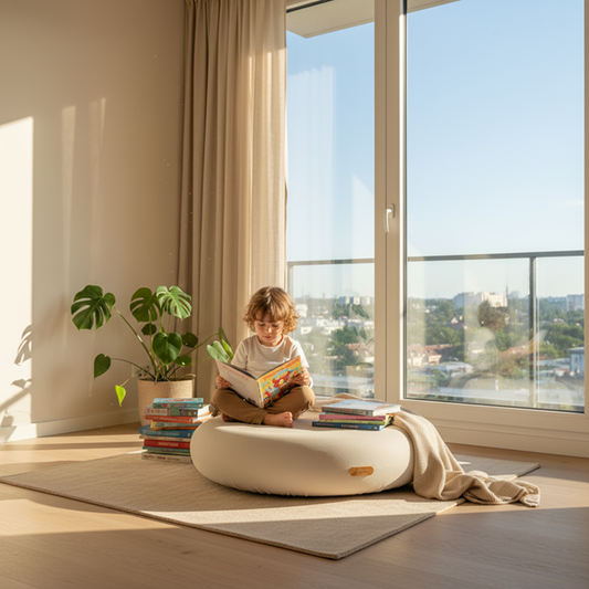 Jupiduu Jumpspot Dark Beige - indoor children's trampoline