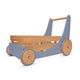 Children's bike 2-in-1 wooden storage cart & walker - Slate Blue