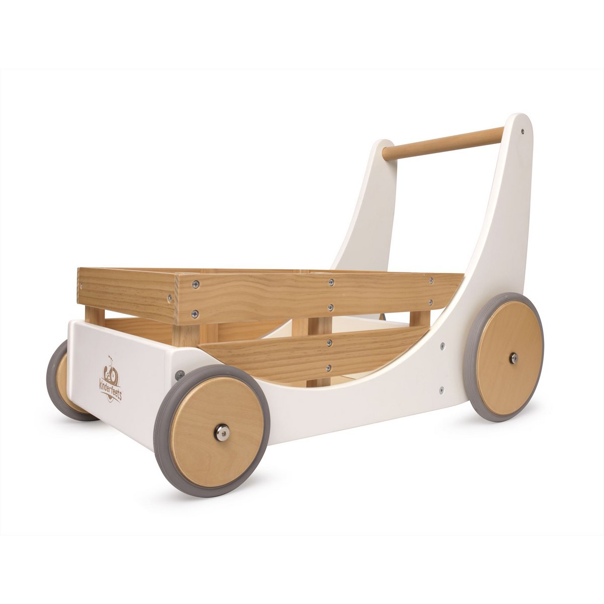 Kinderfeets 2 - in - 1 houten opbergkar & loopwagen - Wit - 