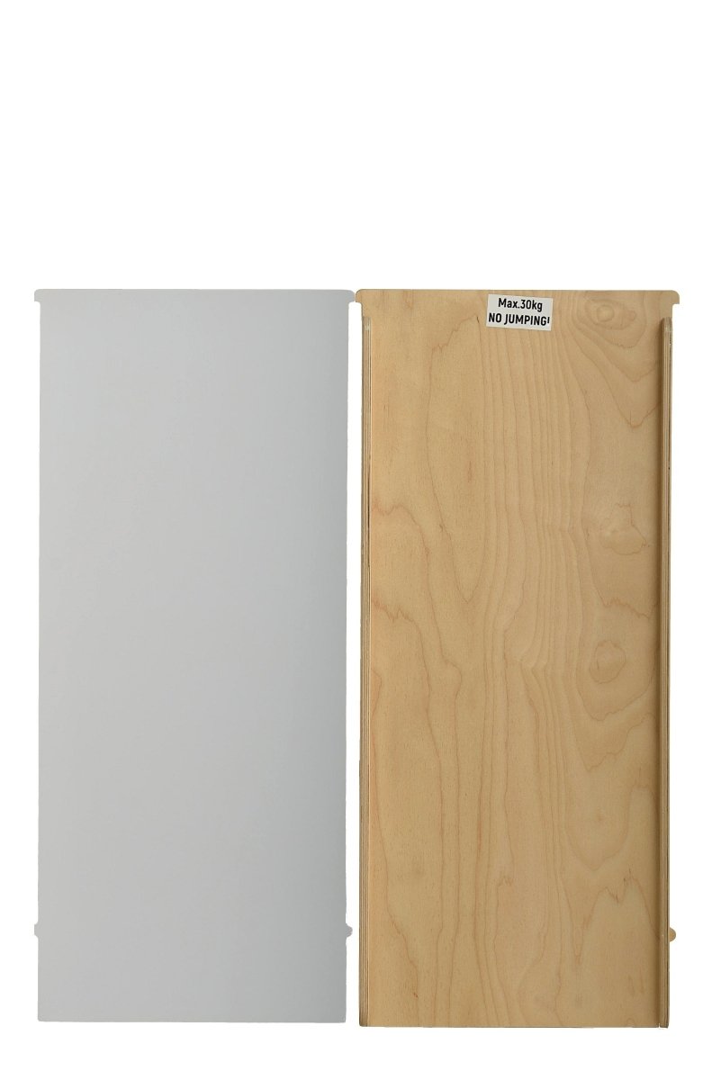 glijbaan voor leertoren met whiteboard