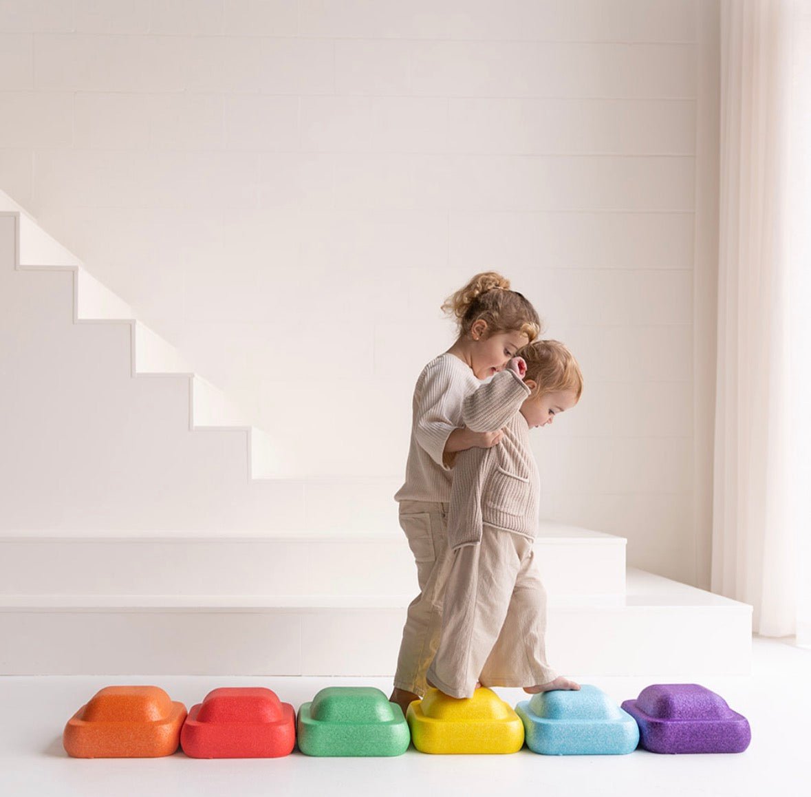 Jindl stapelstenen regenboog - 6 stuks - 