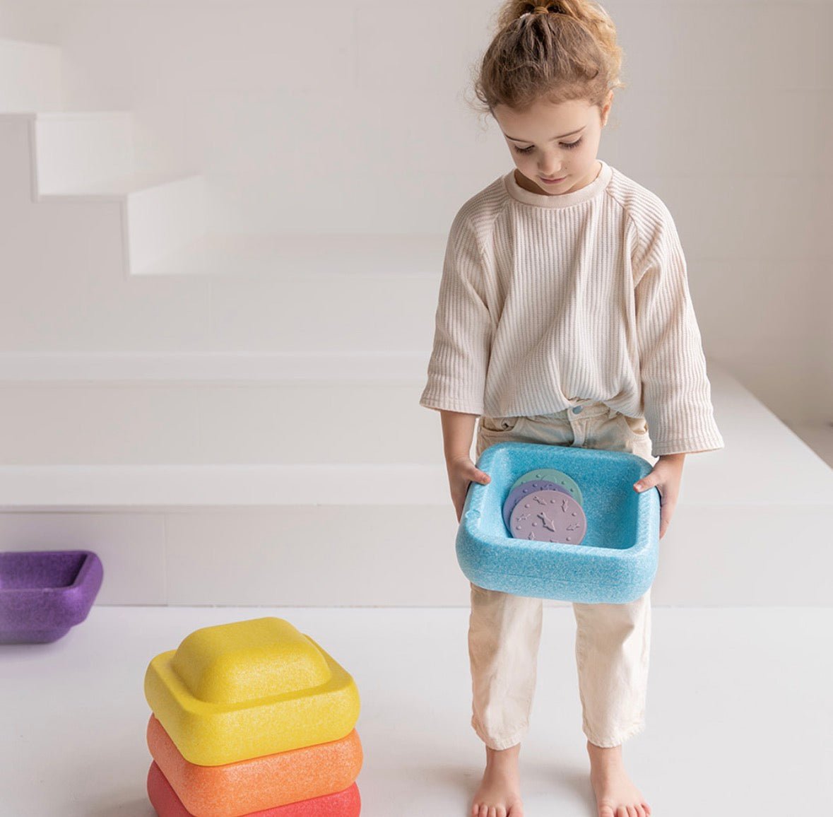 Jindl stapelstenen regenboog - 6 stuks - 