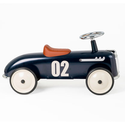 Vintage running car blue - roadster racing car