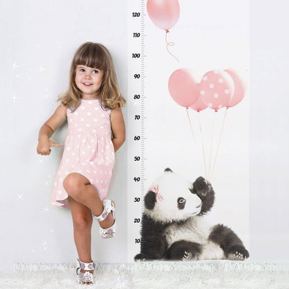 Panda With Pink Balloons Growth Chart