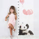 Panda With Pink Balloons Growth Chart