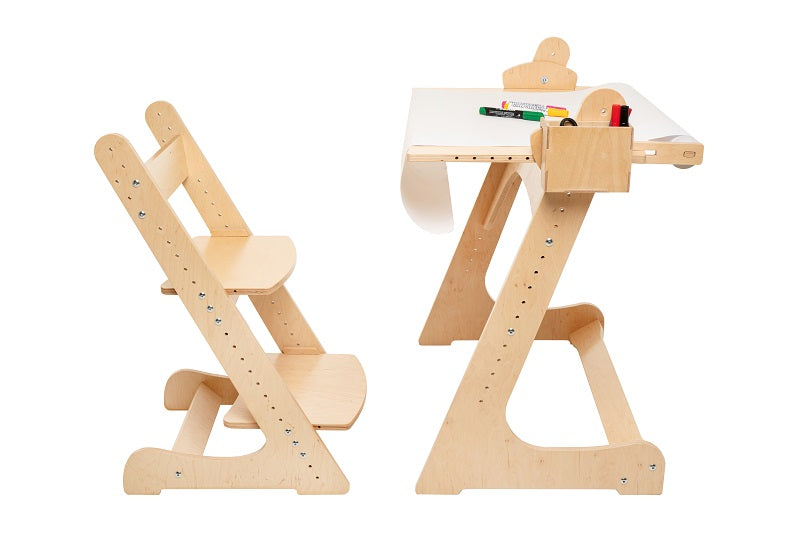 Montessori drawing table set - Evolving kids desk 