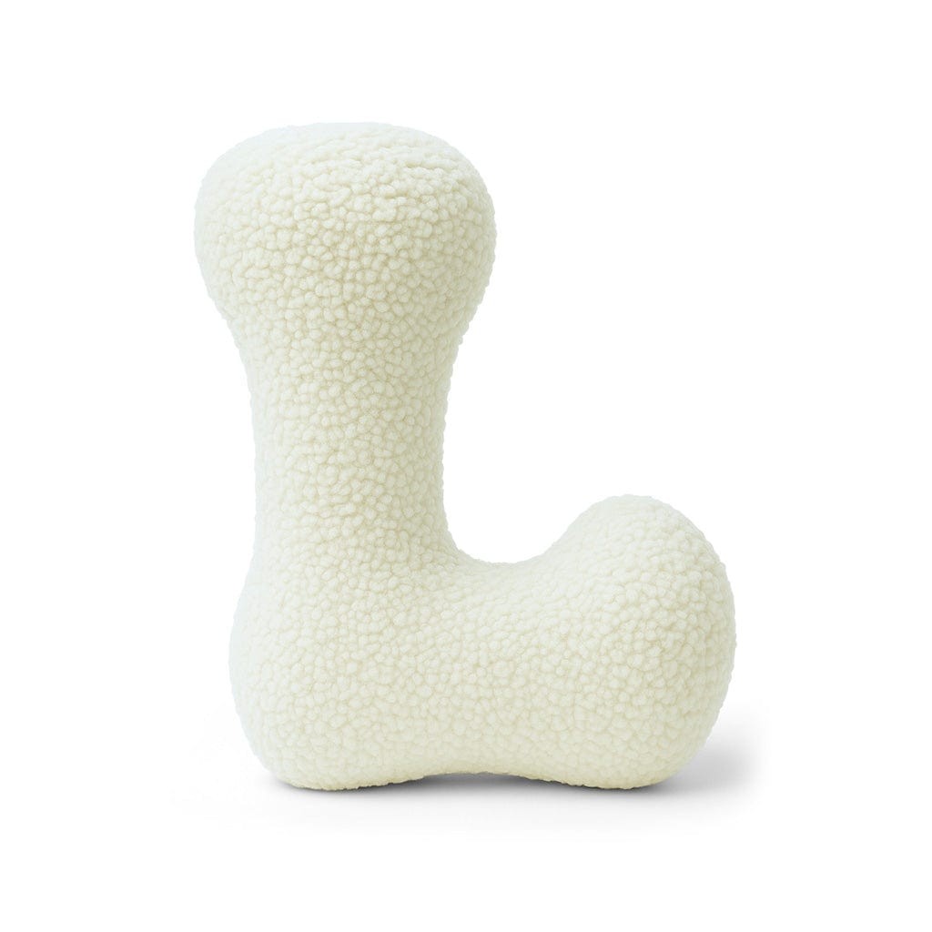 Bearly-letterkussen in de vorm van letter L, crème van MeowBaby