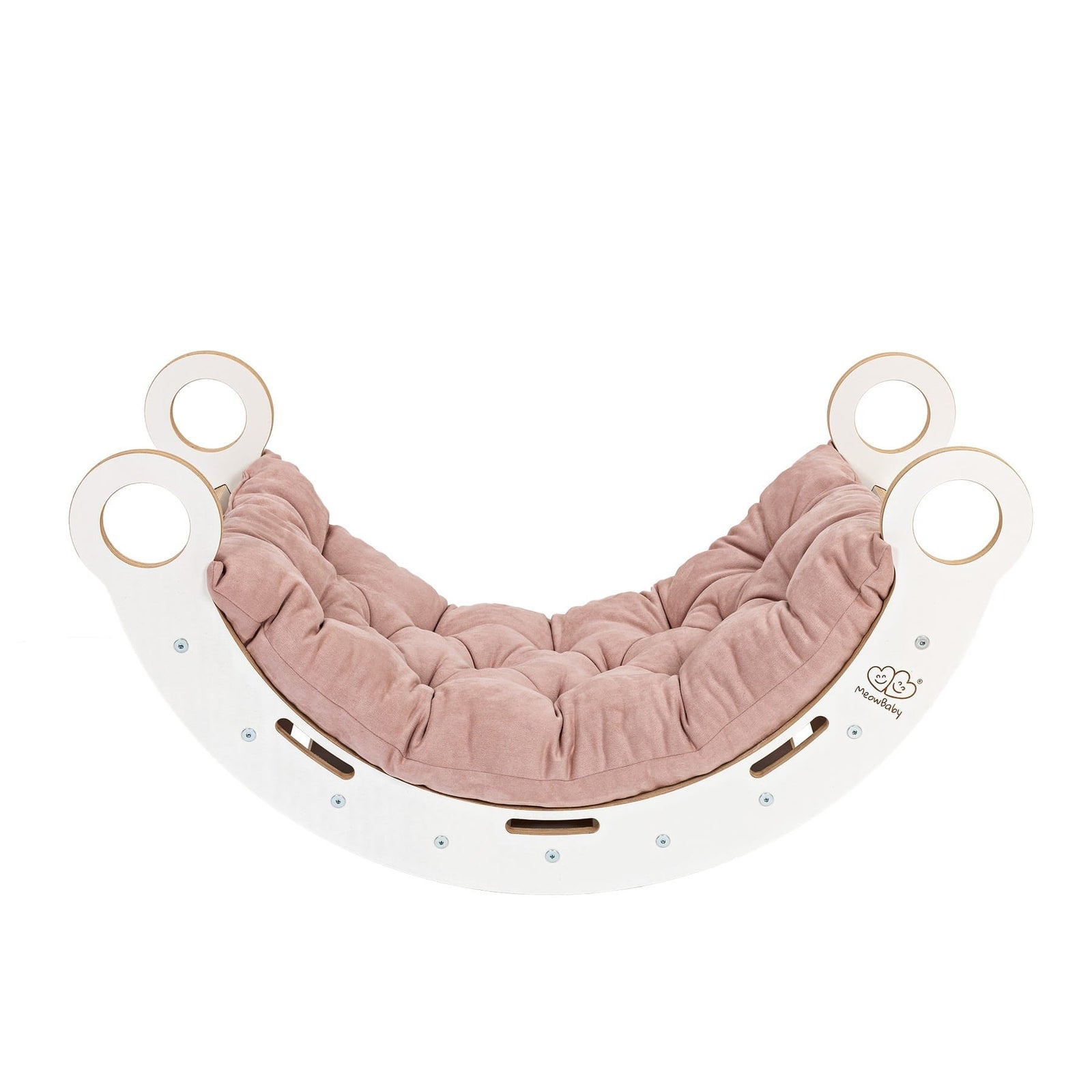 MeowBaby Dream Rocker Large wit, basis met roze kussen