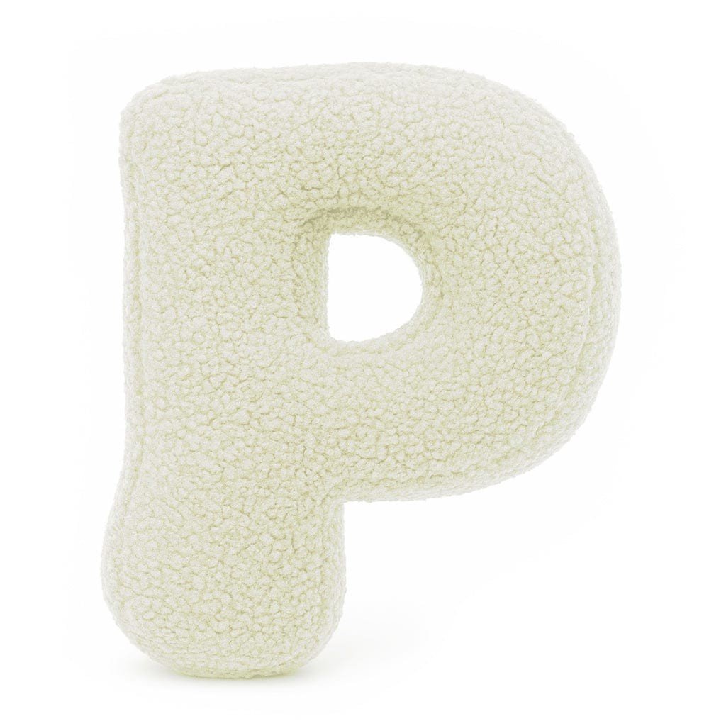Bearly-letterkussen in de vorm van letter P, crème van MeowBaby