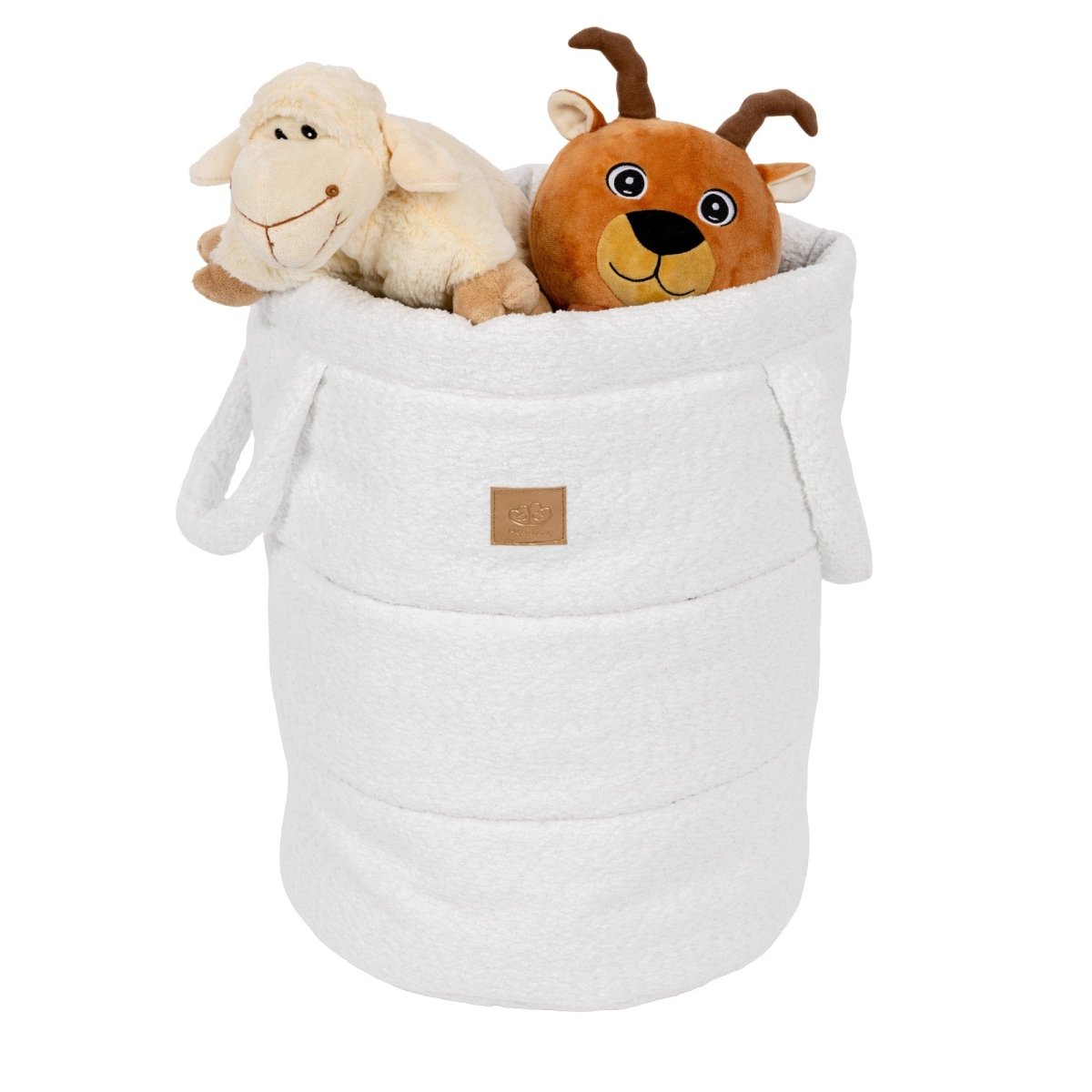 MeowBaby Bouclé speelgoedmand voor de kinderkamer