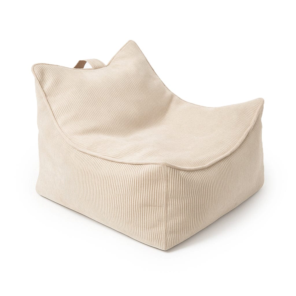 MeowBaby Slimcord ribstof kinderzitzak in beige
