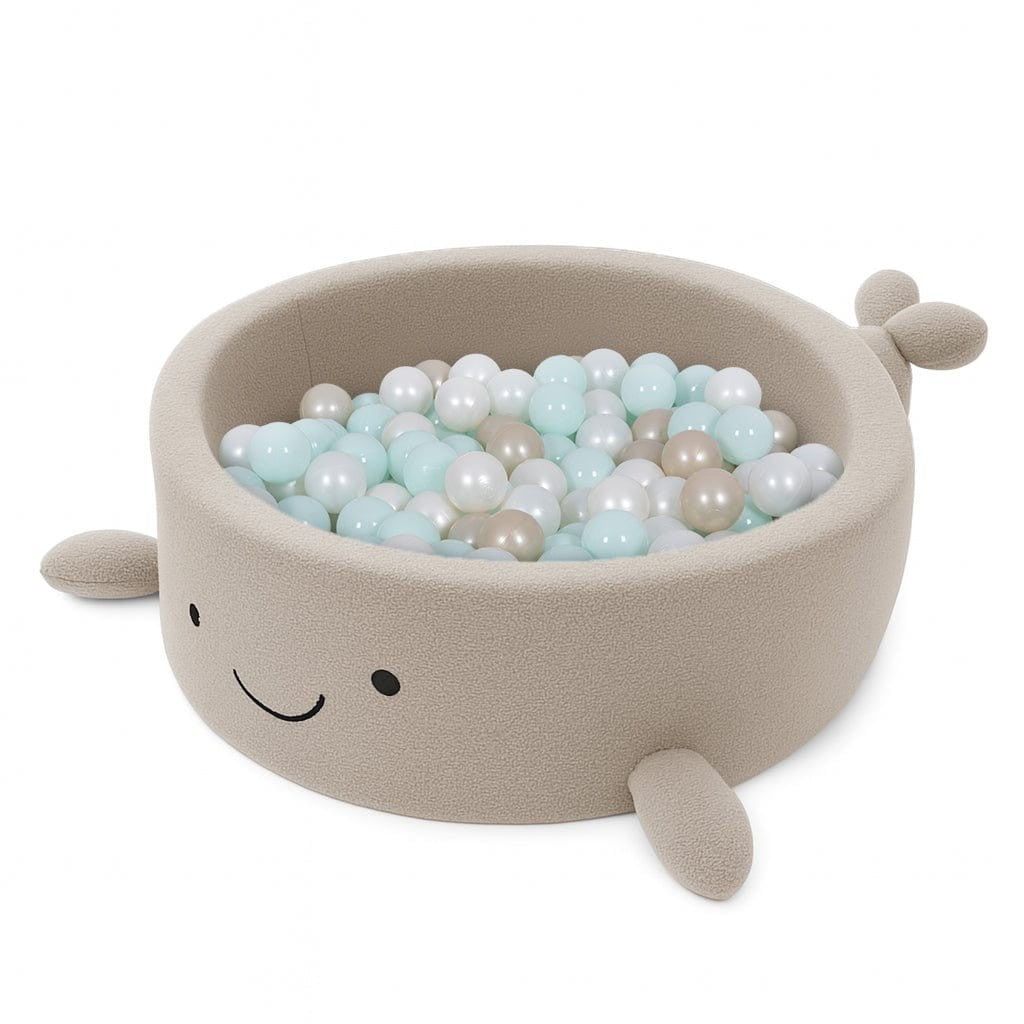 MeowBaby walvisvormige ballenbak in haverbeige Bouclé