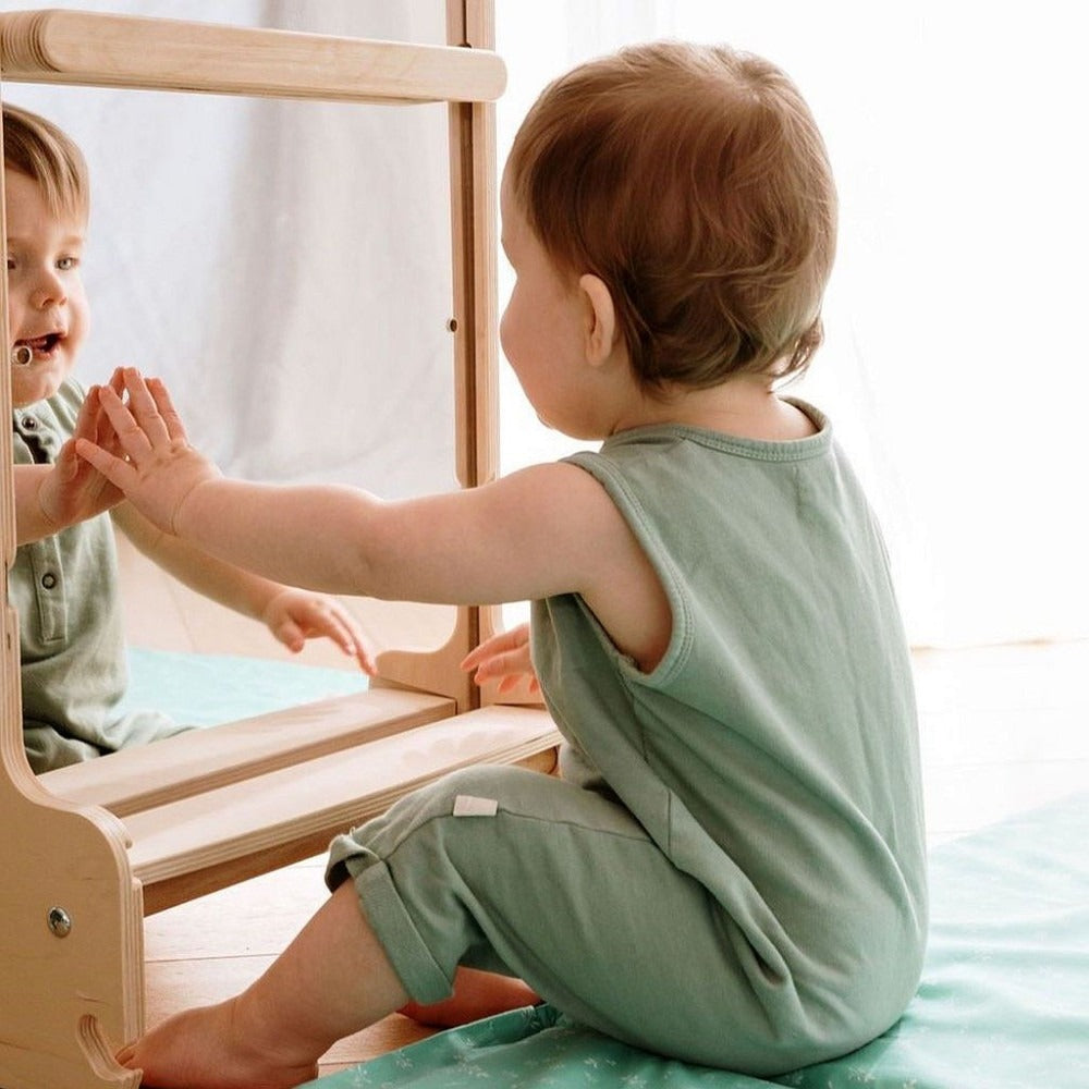 Montessori Mirror with pull-up bar XL - Leea's Tower Accessory