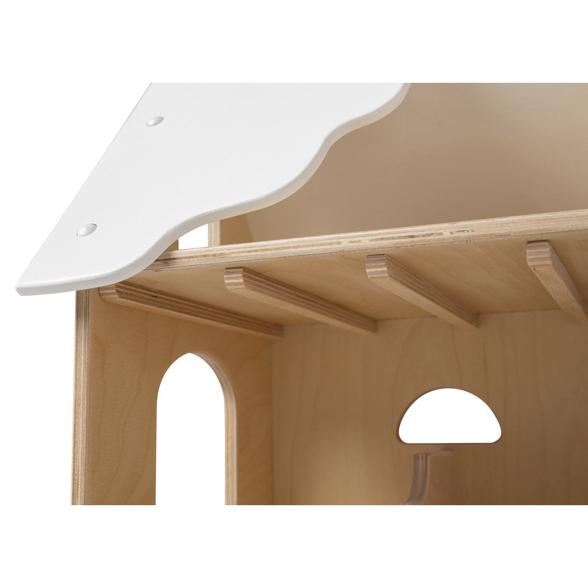 Van Dijk Toys grote houten boerderij — naturel/wit-