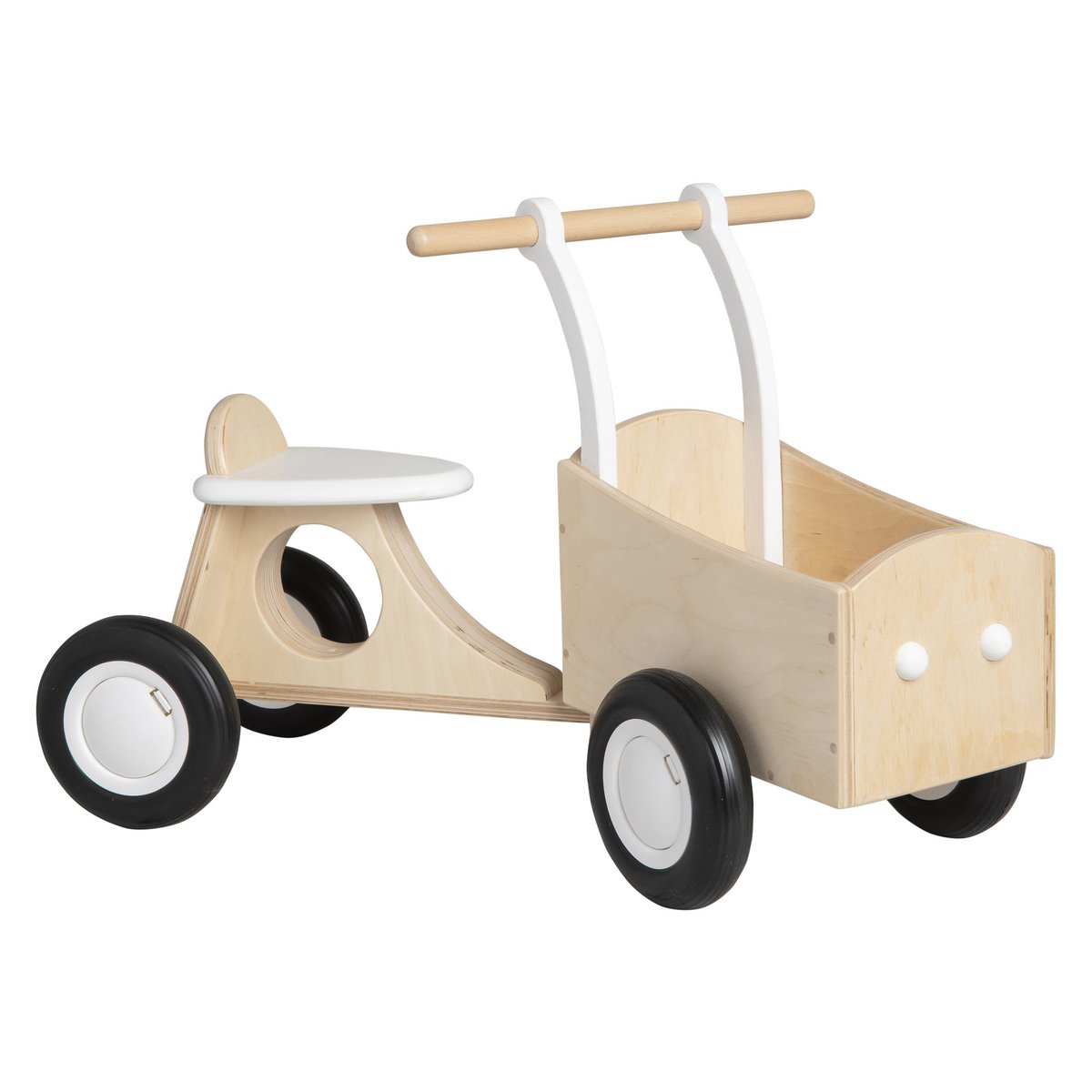 Van Dijk Toys houten loopbakfiets — wit-