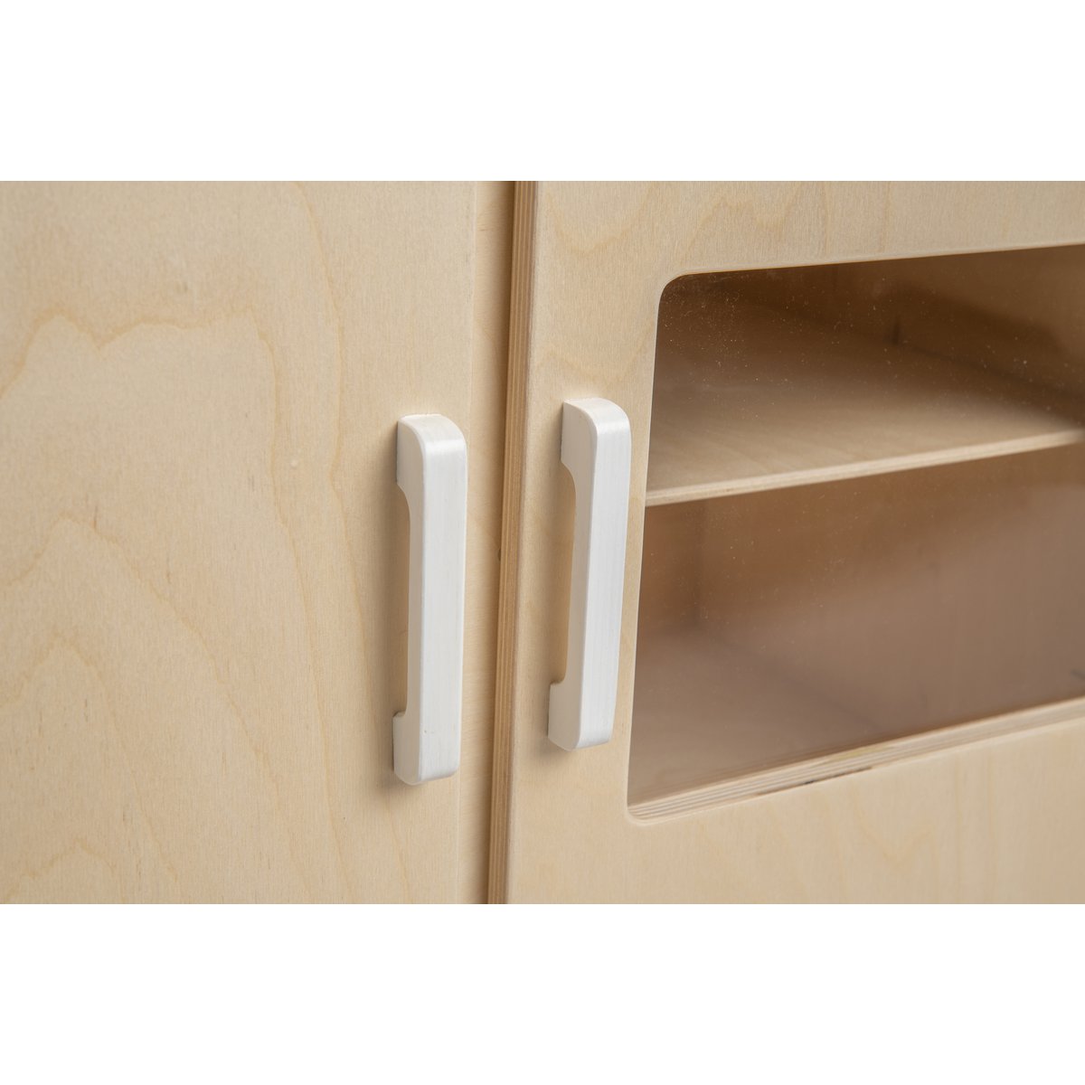 Van Dijk Toys houten poppencommode / poppen commode - Naturel met wit (Kinderopvang kwaliteit) - 