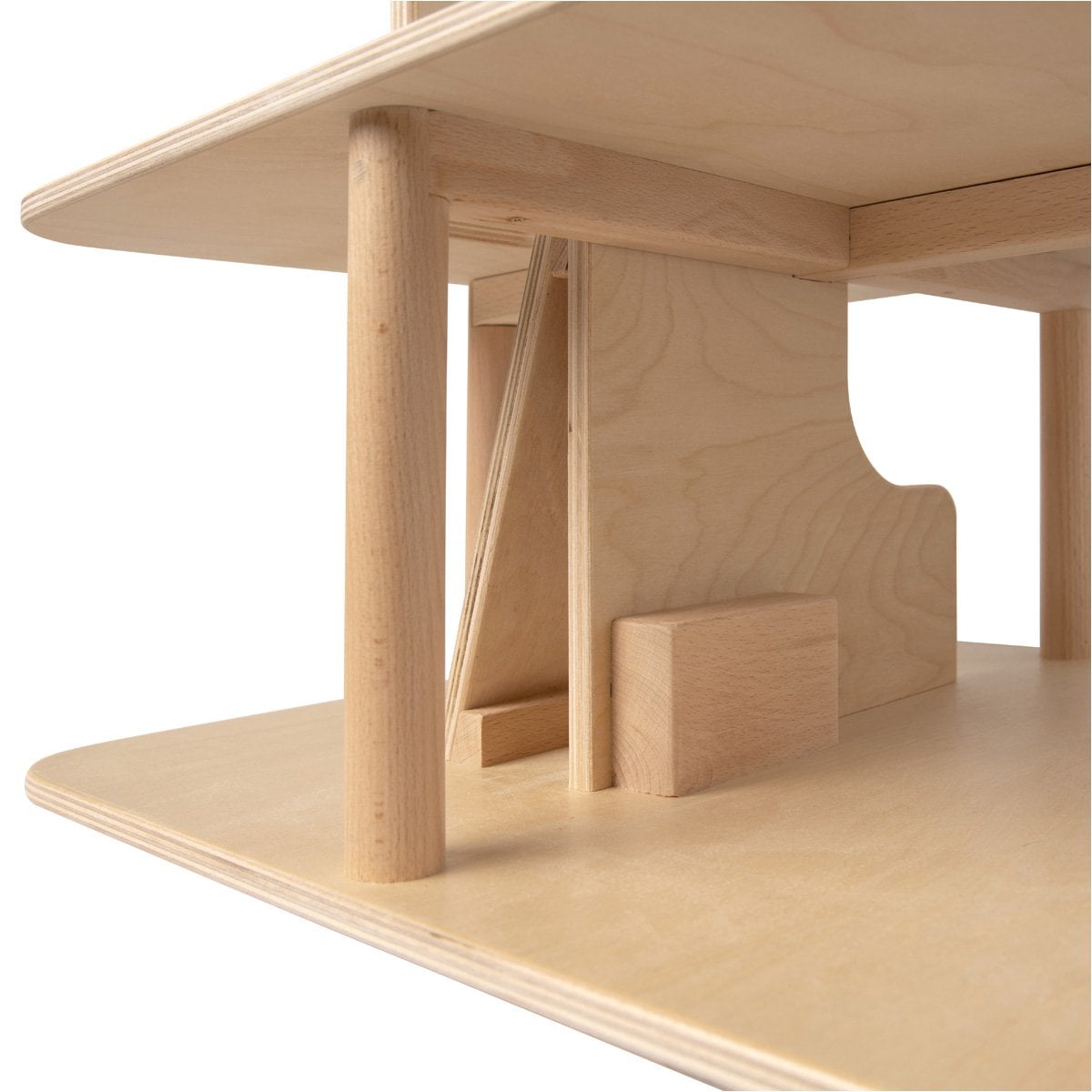 Van Dijk Toys houten poppenhuis — vier open zijden-