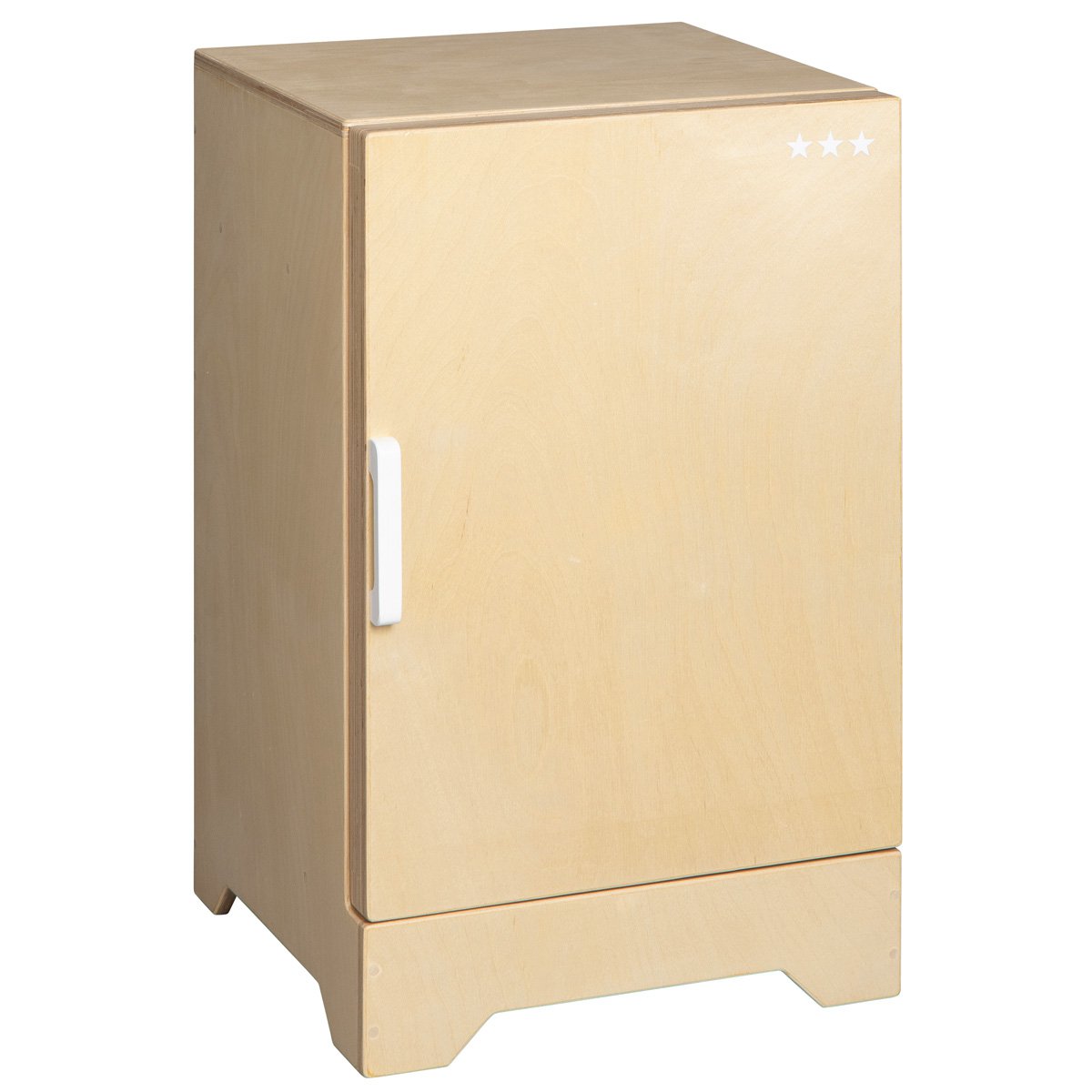 Van Dijk Toys houten speelgoed koelkast - Naturel met wit (Kinderopvang kwaliteit) - 