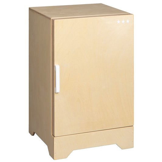 Van Dijk Toys houten speelgoed koelkast - Naturel met wit (Kinderopvang kwaliteit) - 