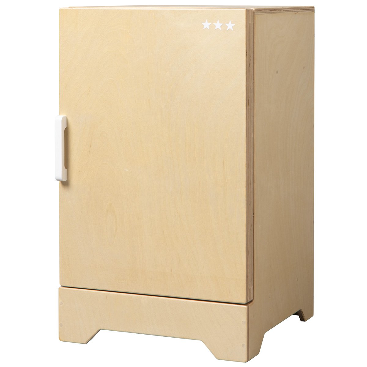 Van Dijk Toys houten speelgoed koelkast - Naturel met wit (Kinderopvang kwaliteit) - 