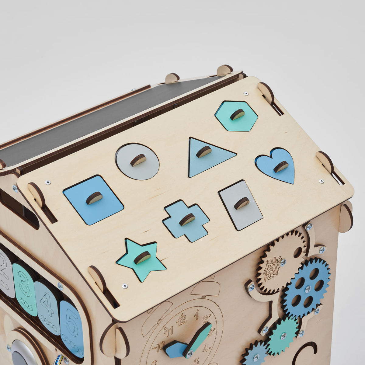 Set - BusyBoard House natural/mint and creative Cube