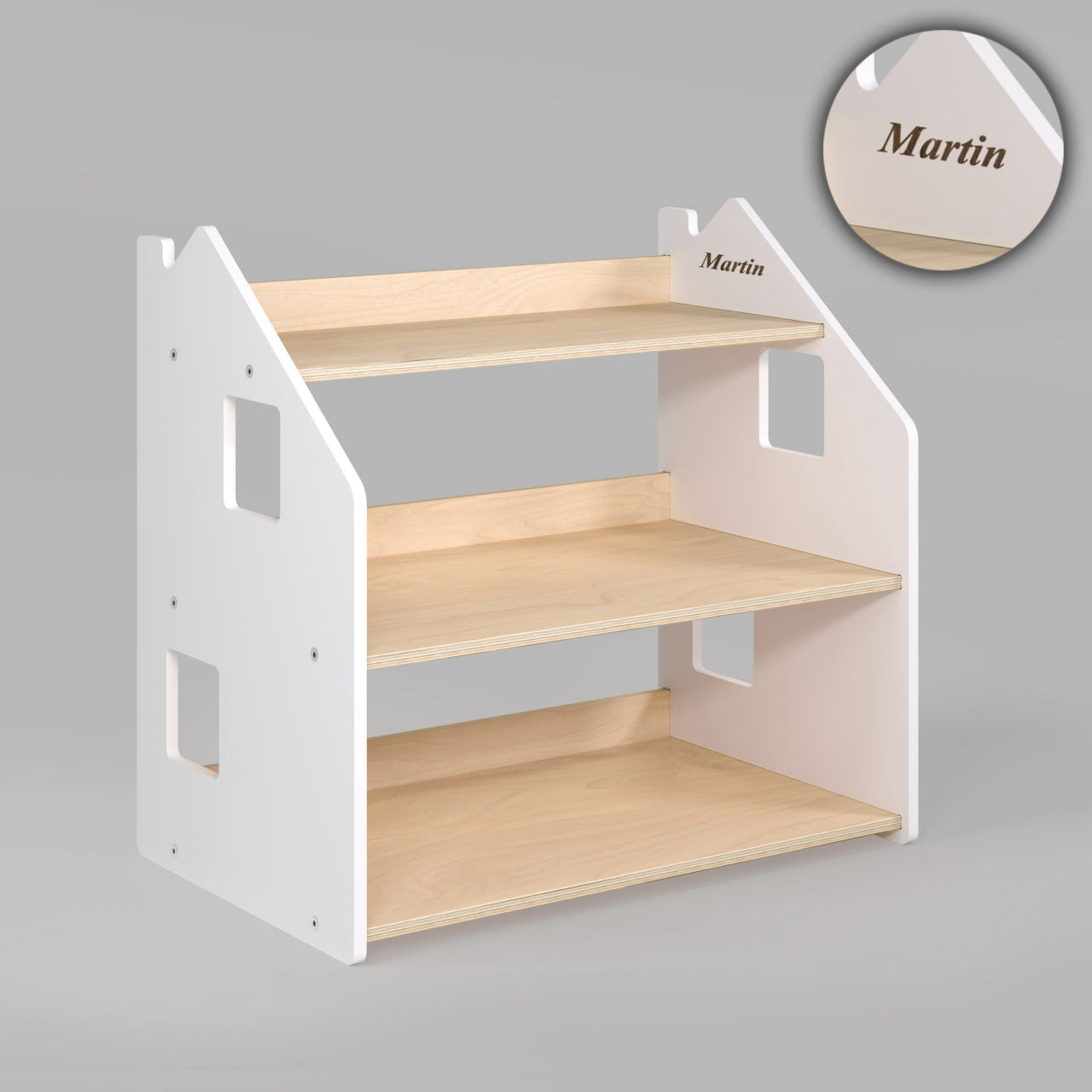 BusyKids speelgoedrek – wit en grijs