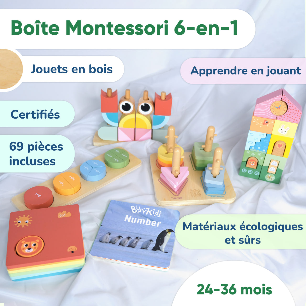 Montessori Play Box - set for children aged 24 to 36 months by BusyKids