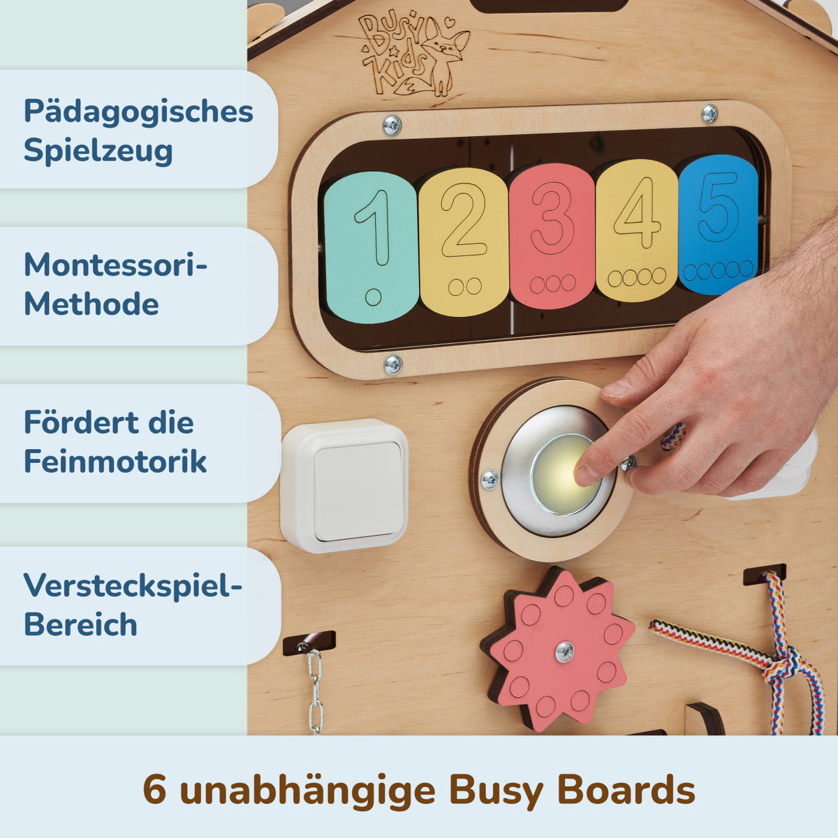 BusyKids Busy Board speelhuisje – naturel