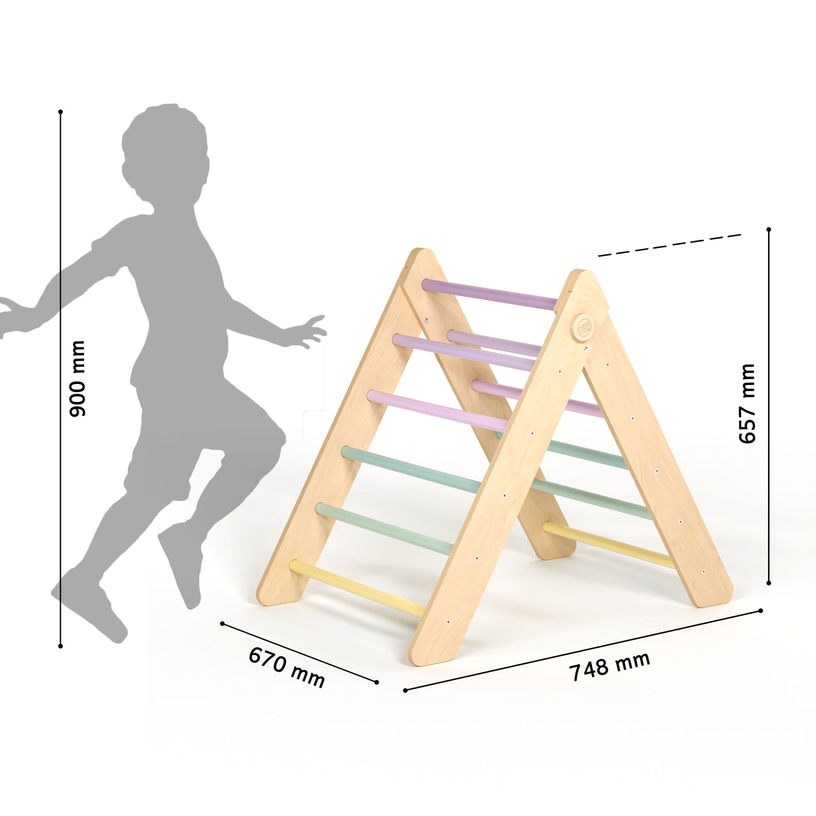 BusyKids Pikler klimdriehoek – regenboog – productbeeld 26