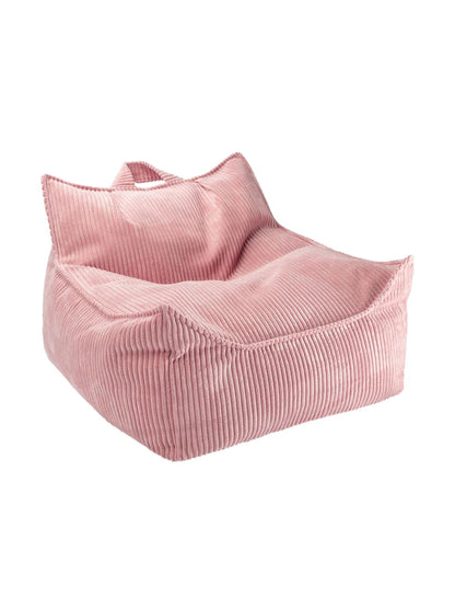 Wigiwama Pink Mousse Beanbag Chair - ribbed beanbag