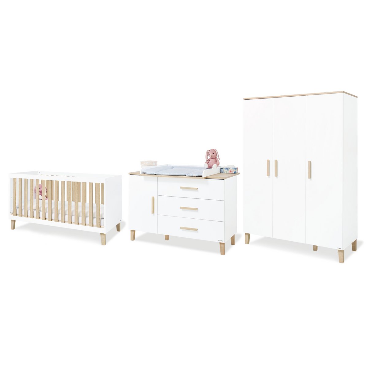 Pinolino Lumi babykamer extra breed – 3-delig met grote kledingkast
