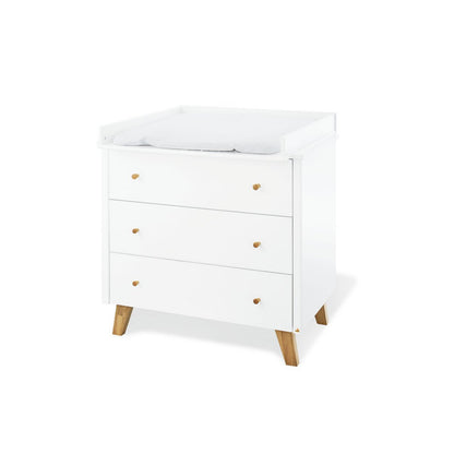 Startset 'Pan' breed, incl. wandplank 3 delen: ledikant, brede commode, wandplank - 