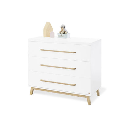 Startset 'Riva' breed, incl. wandplank 3 delen: ledikant, brede commode, wandplank - 