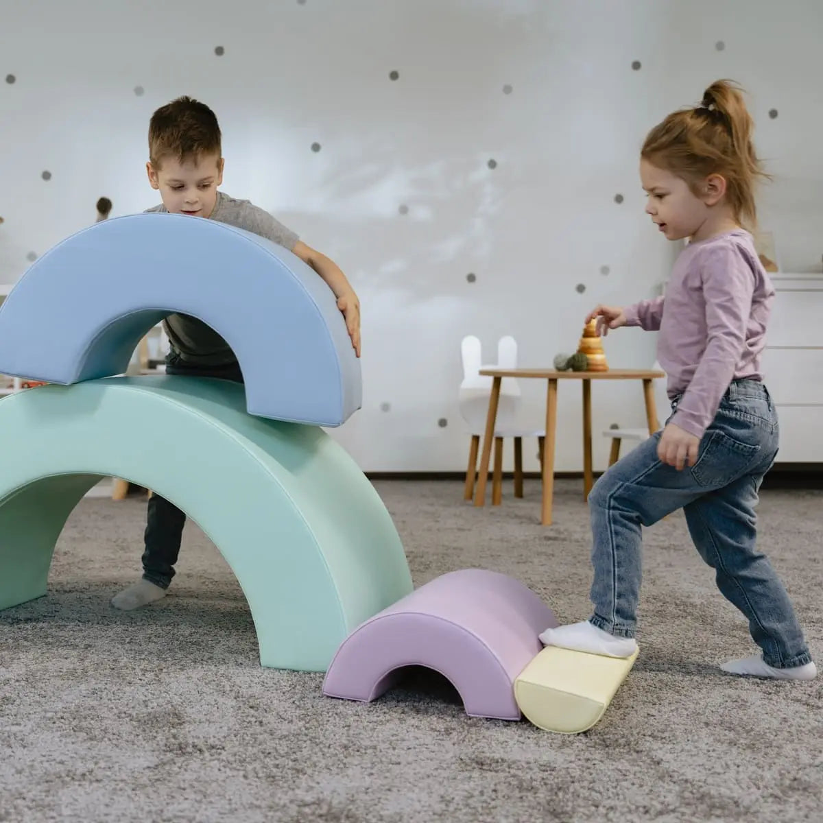 Montessori Soft Play set XL - Rainbow