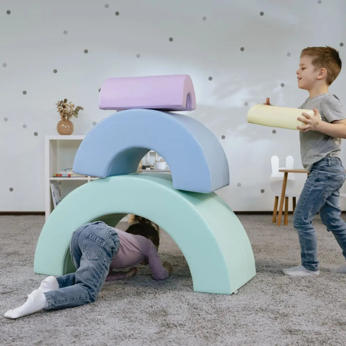 Montessori Soft Play set XL - Rainbow