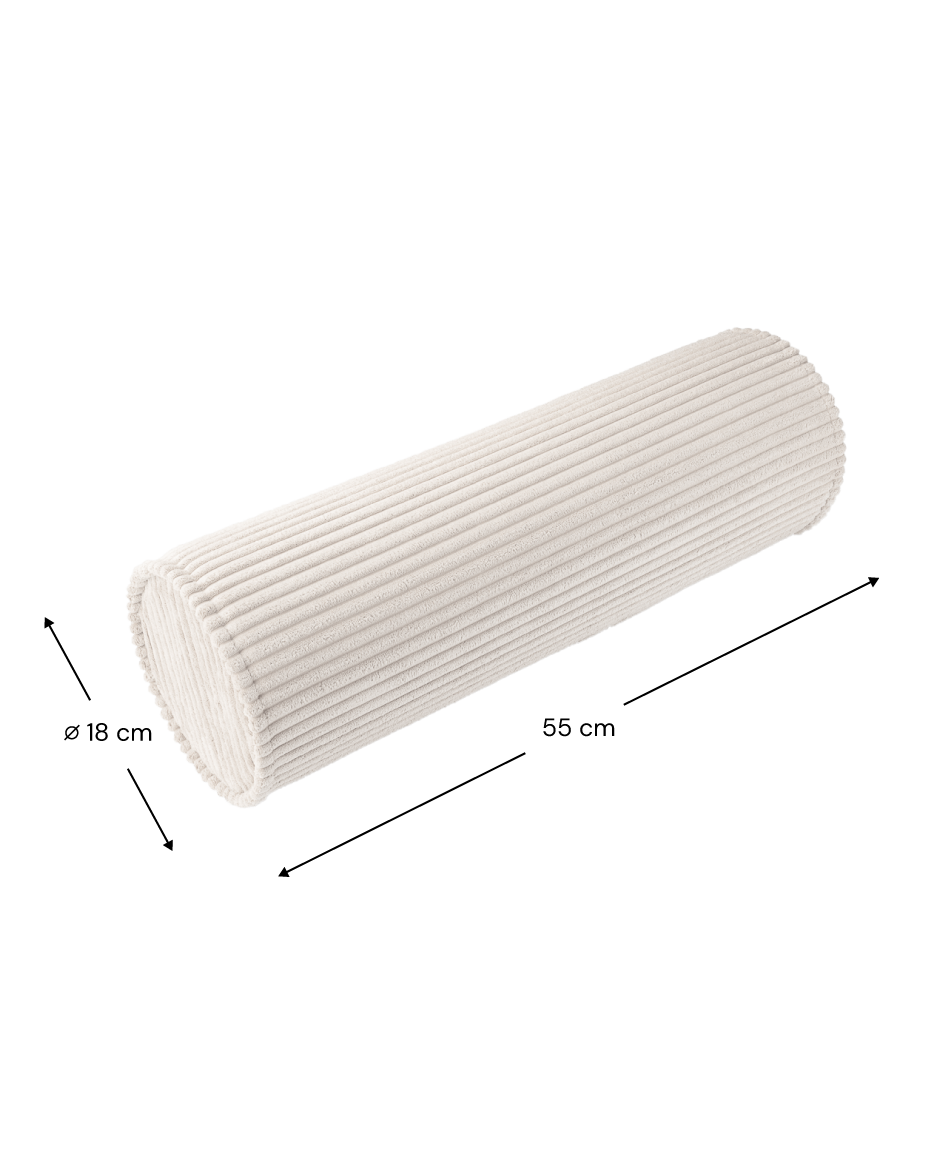 Wigiwama Marshmallow Roll Cushion - ribbed fabric cushion
