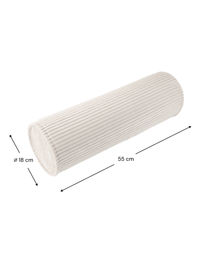 Wigiwama Marshmallow Roll Cushion - ribbed fabric cushion