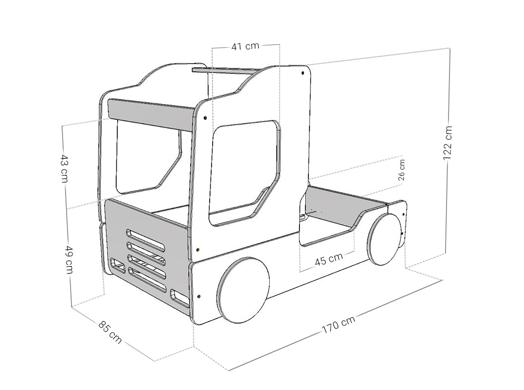 Autobed Trucky - vrachtwagen kinderbed