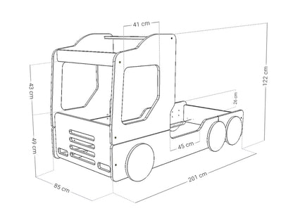 Autobed Trucky - vrachtwagen kinderbed